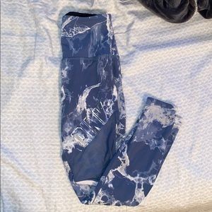 Marble print leggings